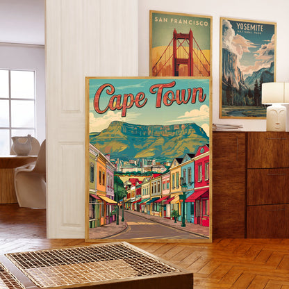 Cape Town Vintage Travel Poster