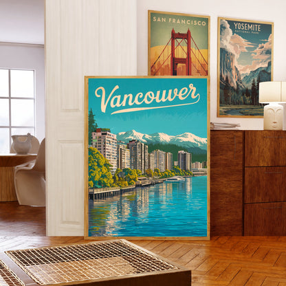 Vancouver Vintage Travel Poster