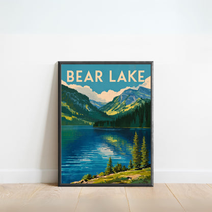 Bear Lake  Vintage Travel Poster - Timeless Alpine Splendor