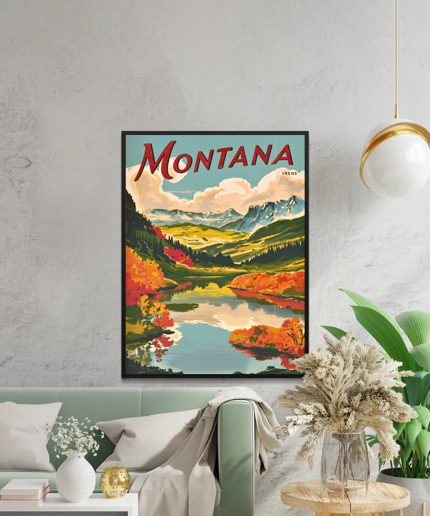 Montana Vintage Travel Poster  - Timeless Big Sky Country