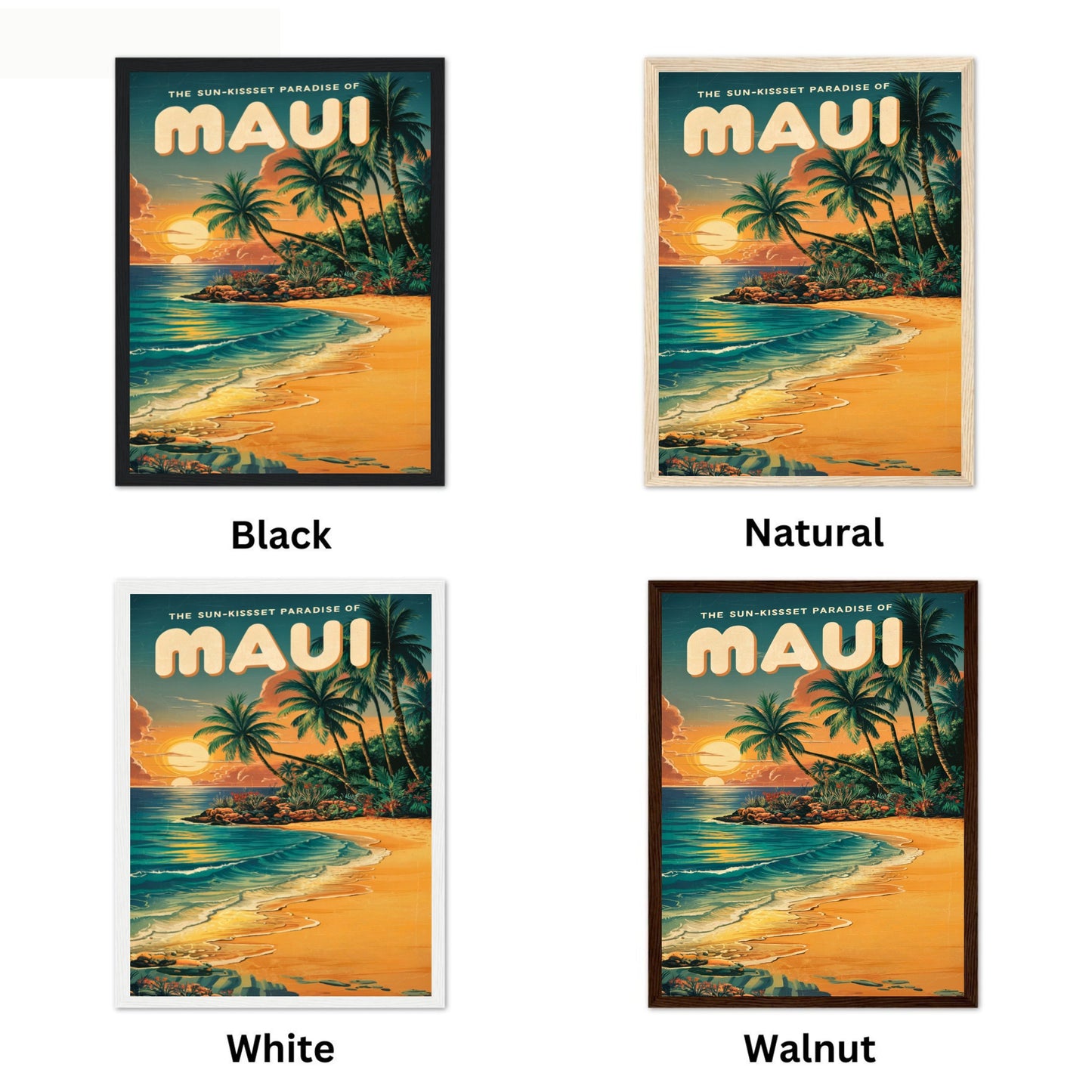 Maui Vintage Travel Poster - Island Serenity