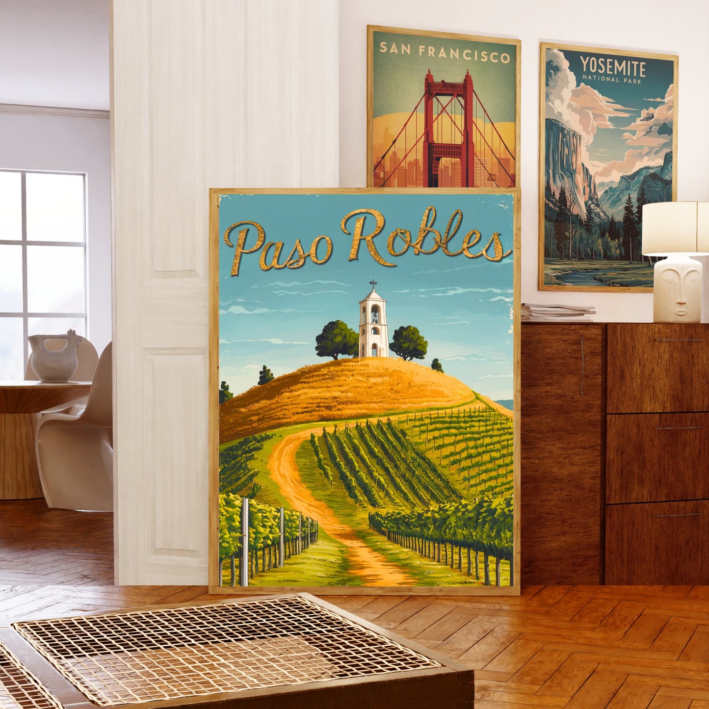 Paso Robles Vintage Travel Poster