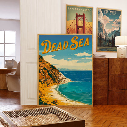 Dead Sea Vintage Travel Poster - Scenic Overlook