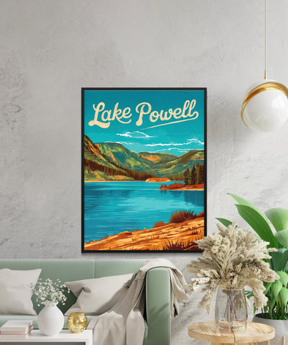 Lake Powell Vintage Travel Poster