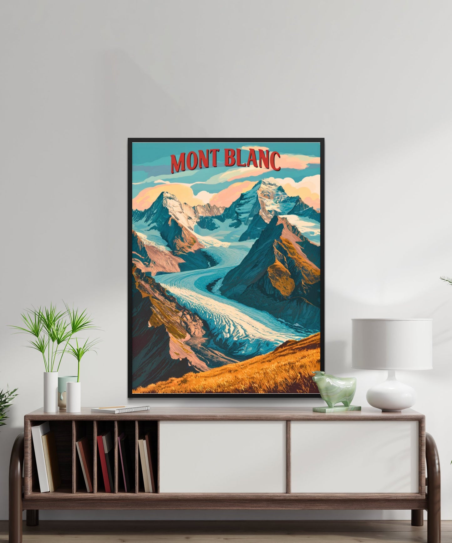 Mont Blanc Vintage Travel Poster - French Alps Splendor