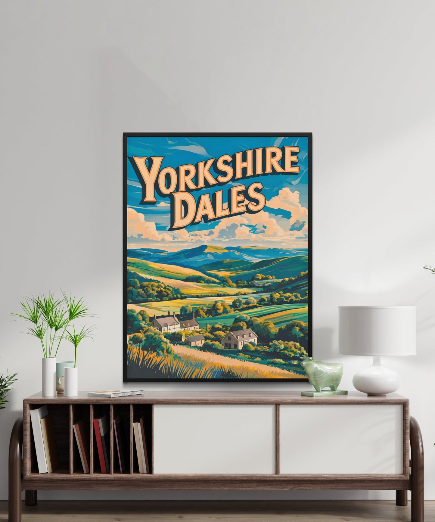 Yorkshire Vintage Travel Poster  - England Landscape