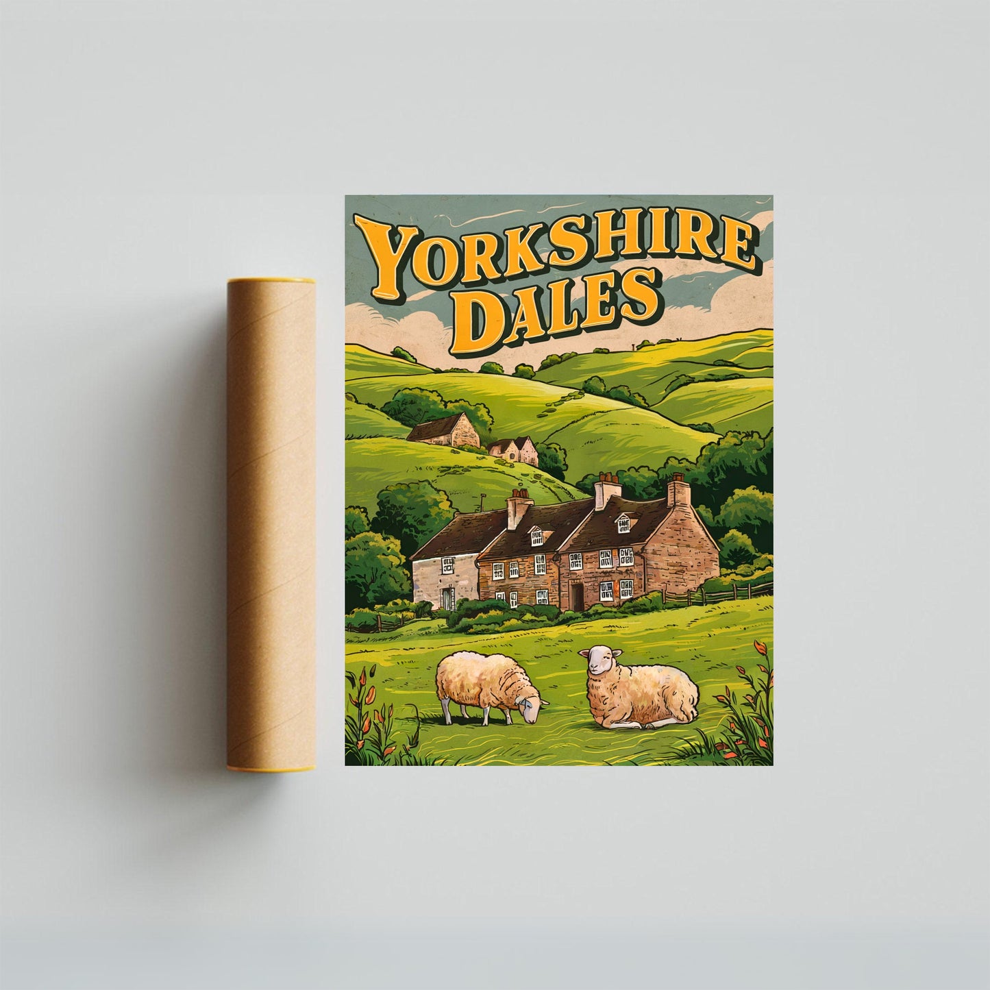 Yorkshire Vintage Travel Poster