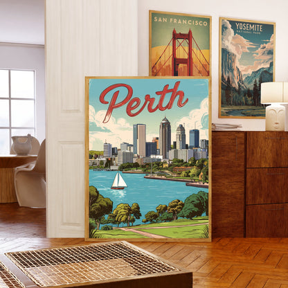 Perth Vintage Travel Poster