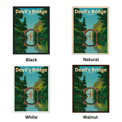 Devils Bridge Vintage Travel Poster