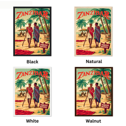 Zanzibar Vintage Travel Poster