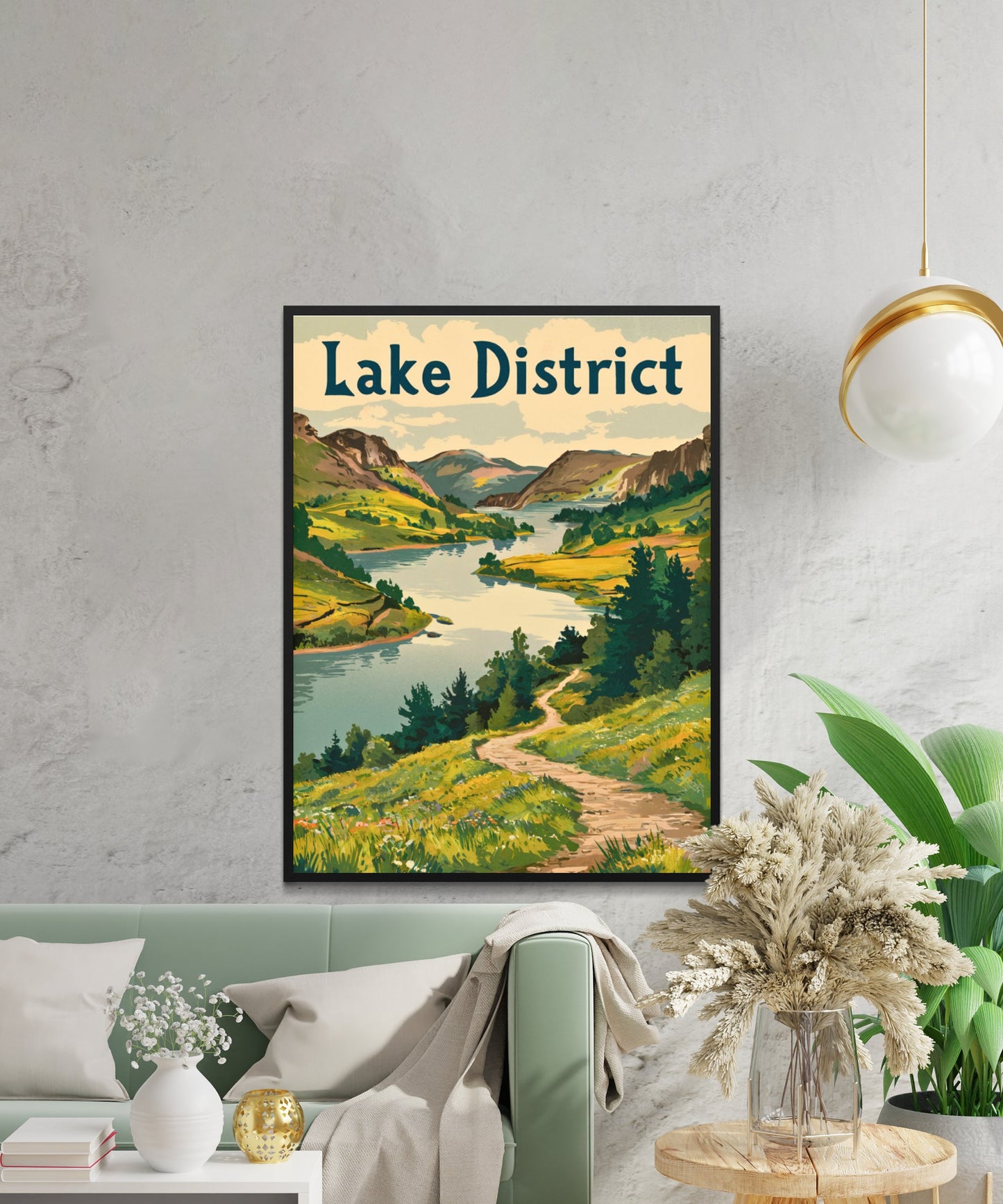 Lake District Vintage Travel Poster - Timeless English Tranquility