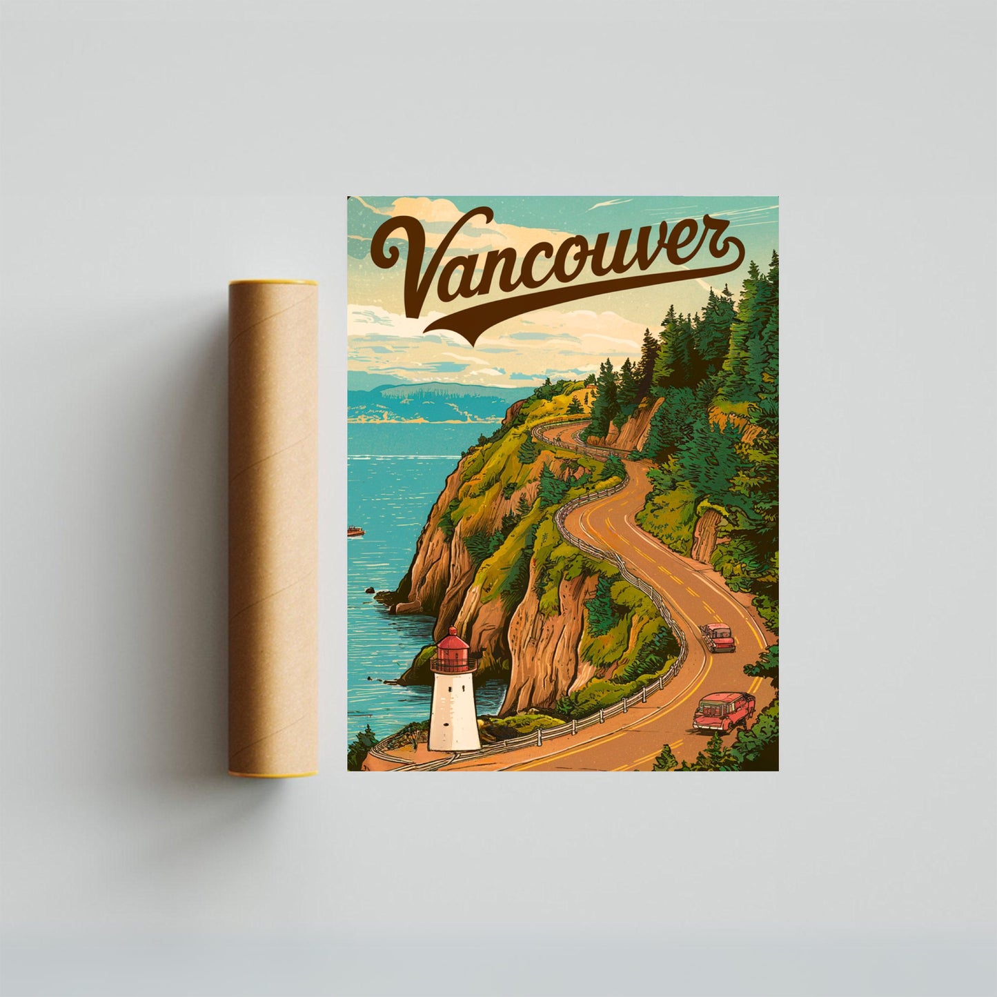 Vancouver Vintage Travel Poster - Pacific Gateway