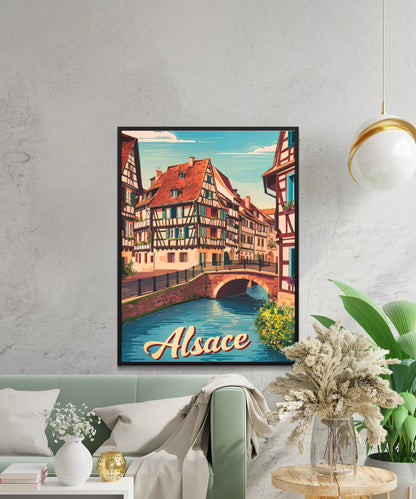 Alsace Vintage Travel Poster - Cultural Blend