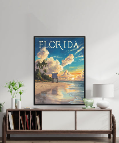 Florida Vintage Travel Poster - Coastal Memories