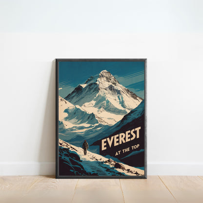 Mount Everest Vintage Travel Poster - Frozen in Time