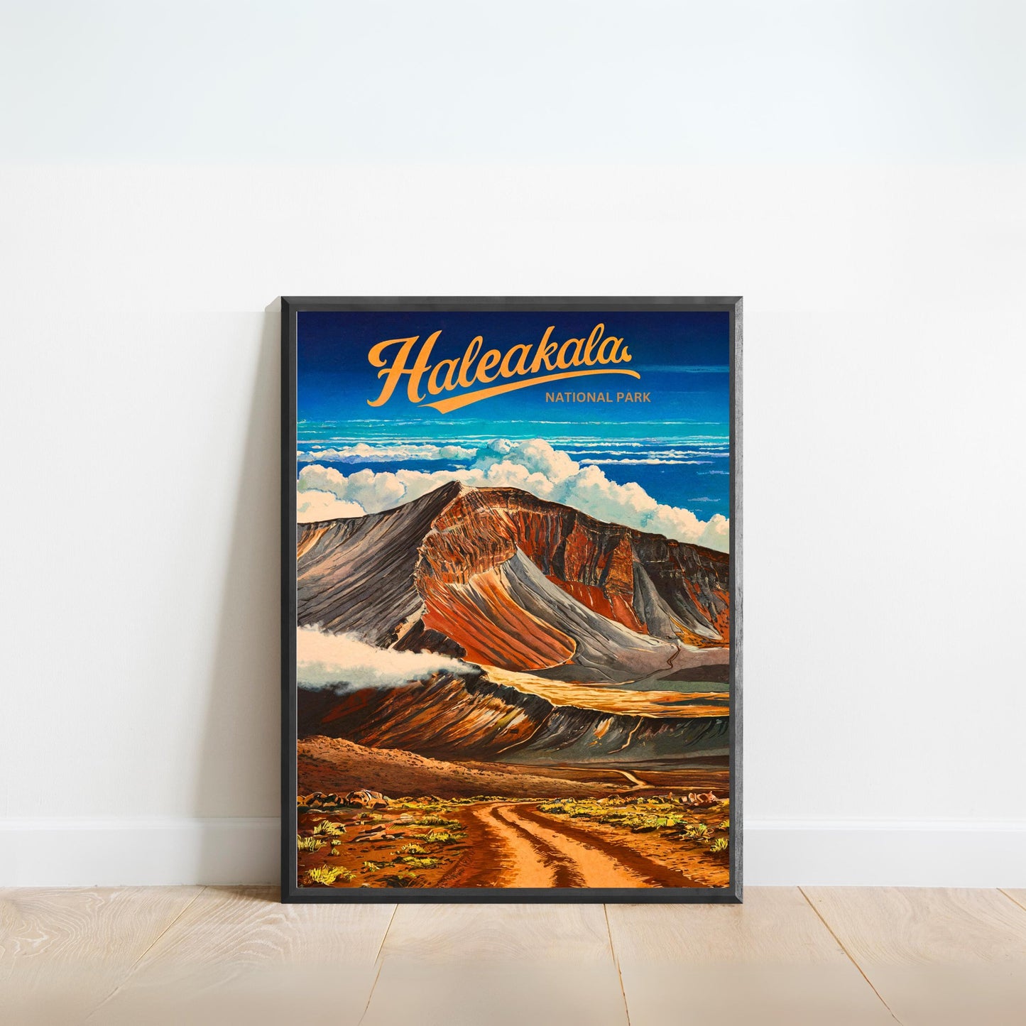 Haleakalā Vintage Travel Poster - Volcano Landscape