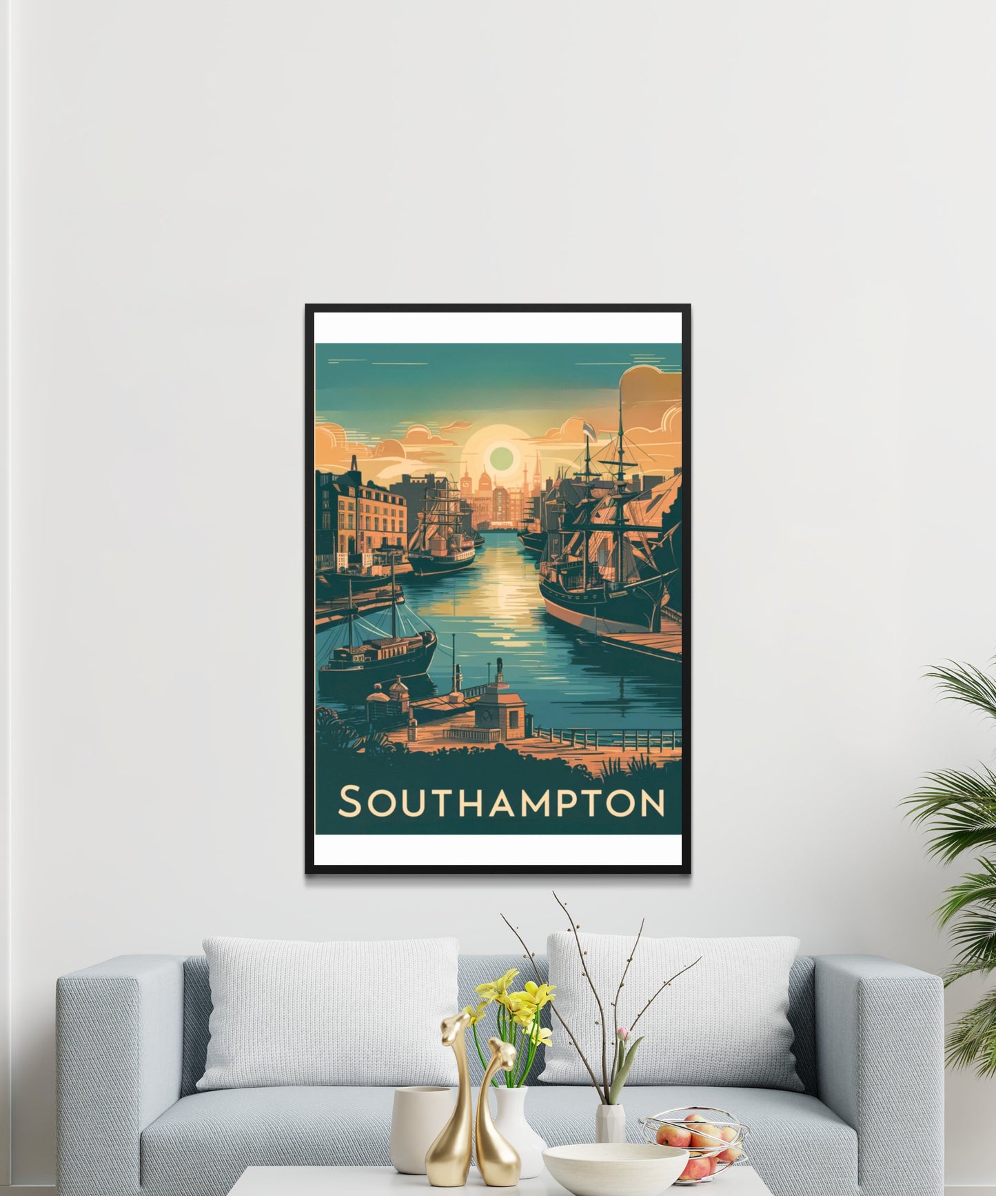 Southampton Vintage Travel Poster - Port City