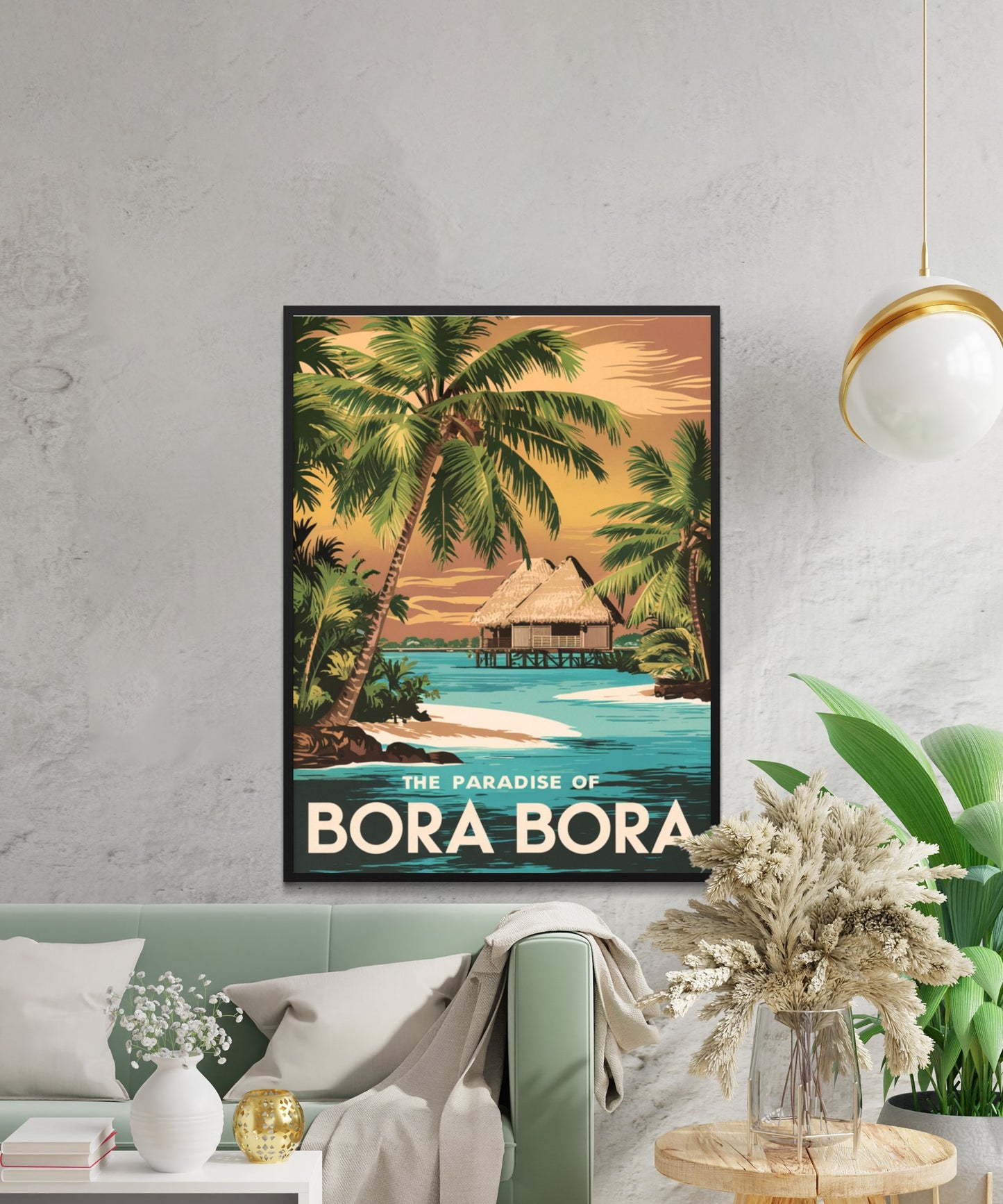 Bora Bora Vintage Travel Poster