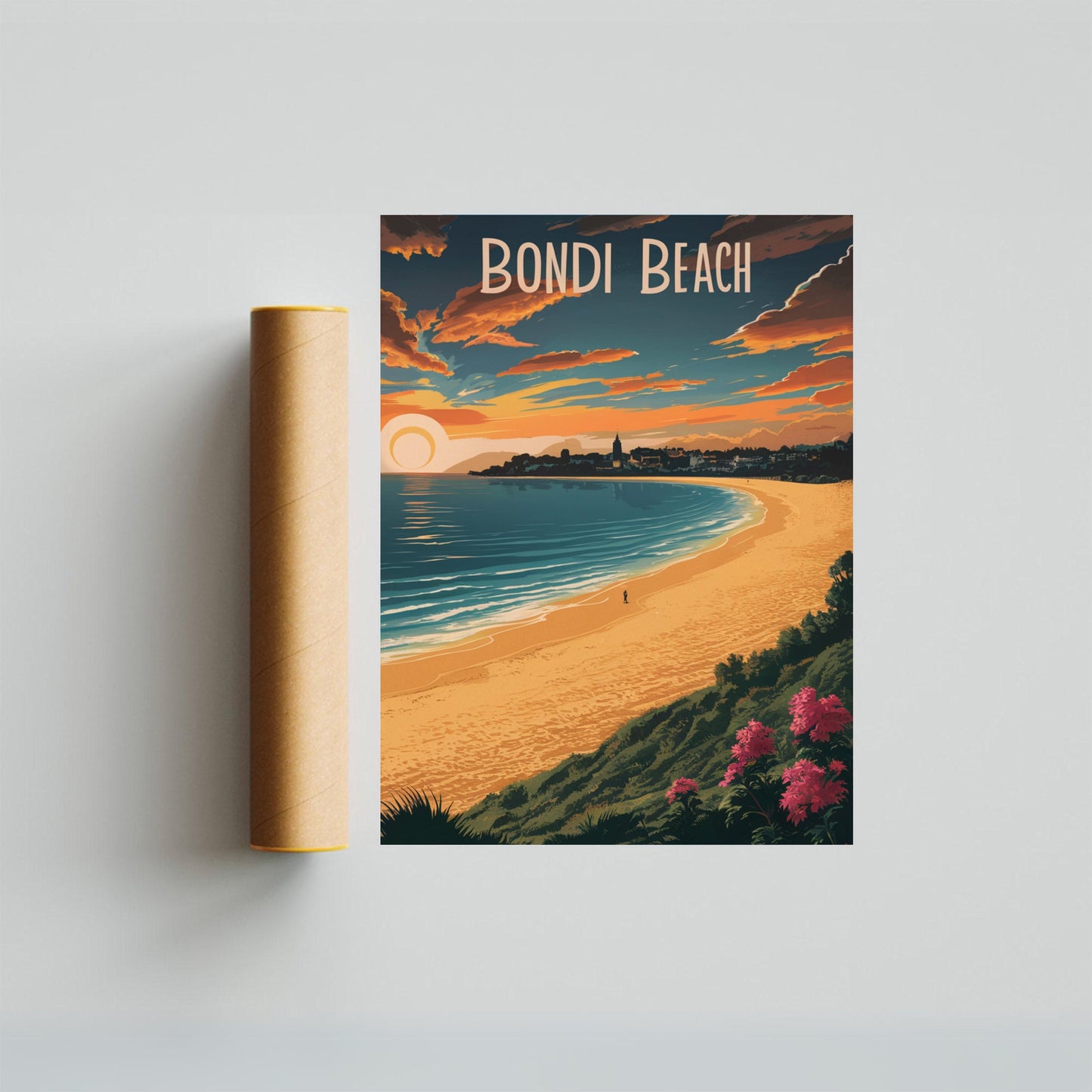 Bondi Beach Vintage Travel Poster- Sun-Kissed Splendor