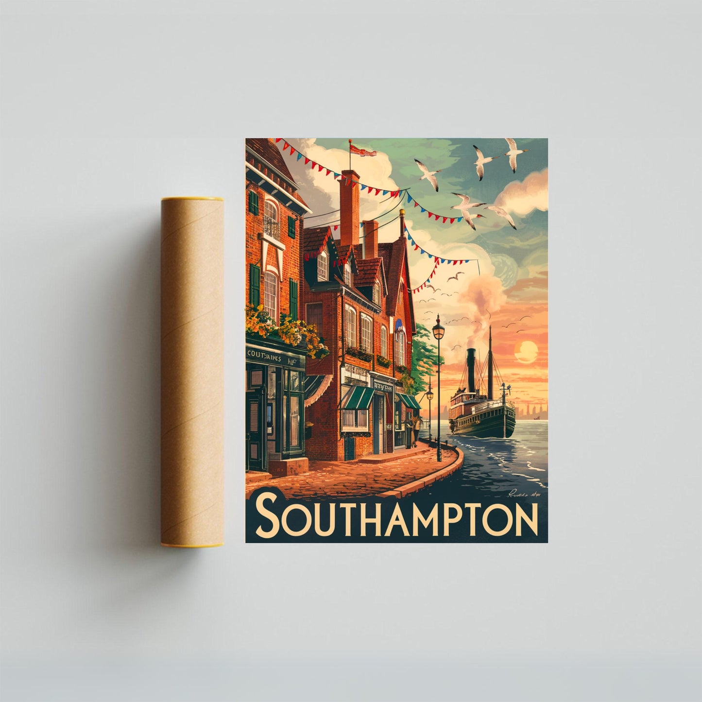 Southampton Vintage Travel Poster