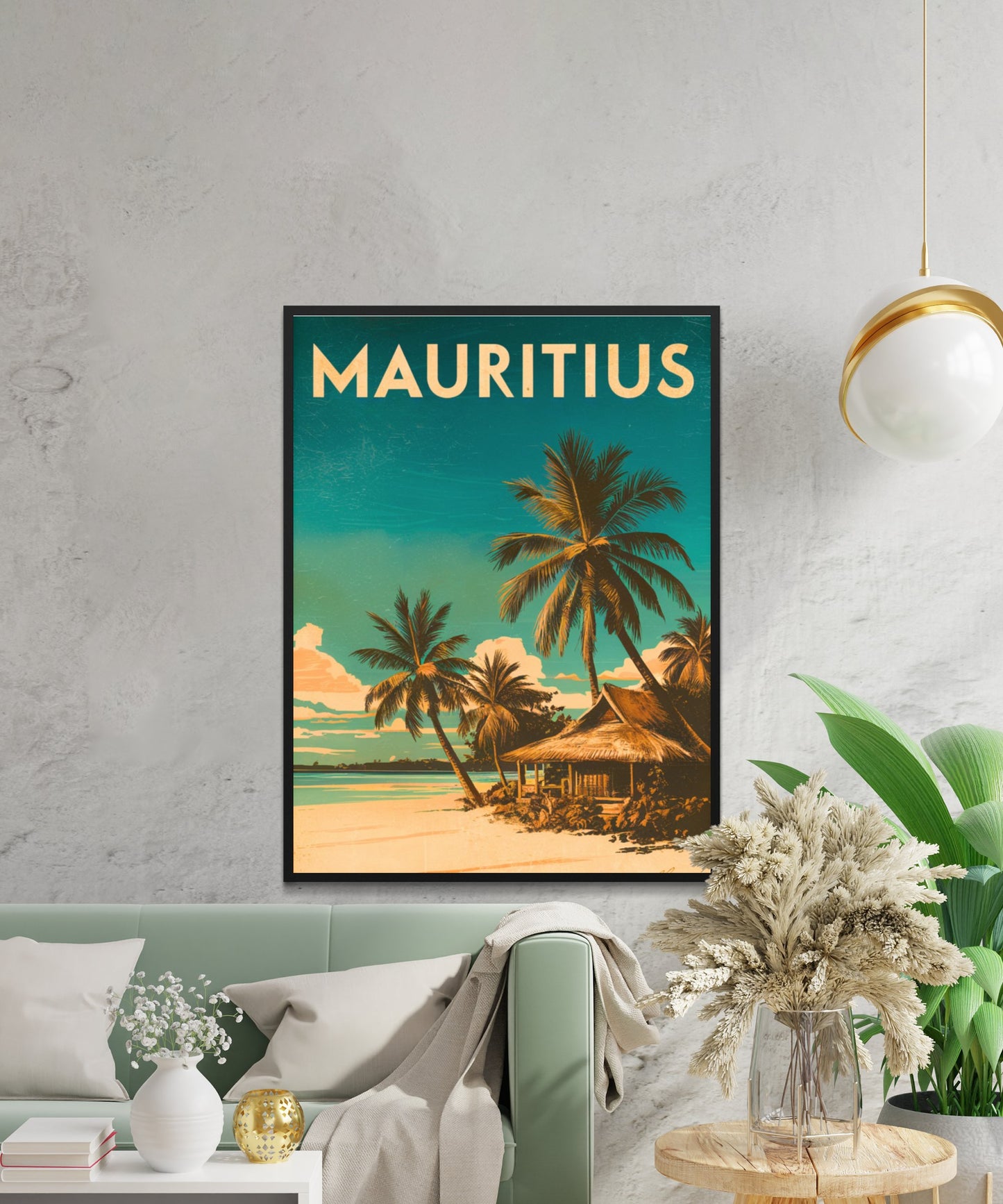 Mauritius Vintage Travel Poster - Tropical Island