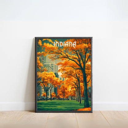 Indiana Vintage Travel Poster - Scenic Byways