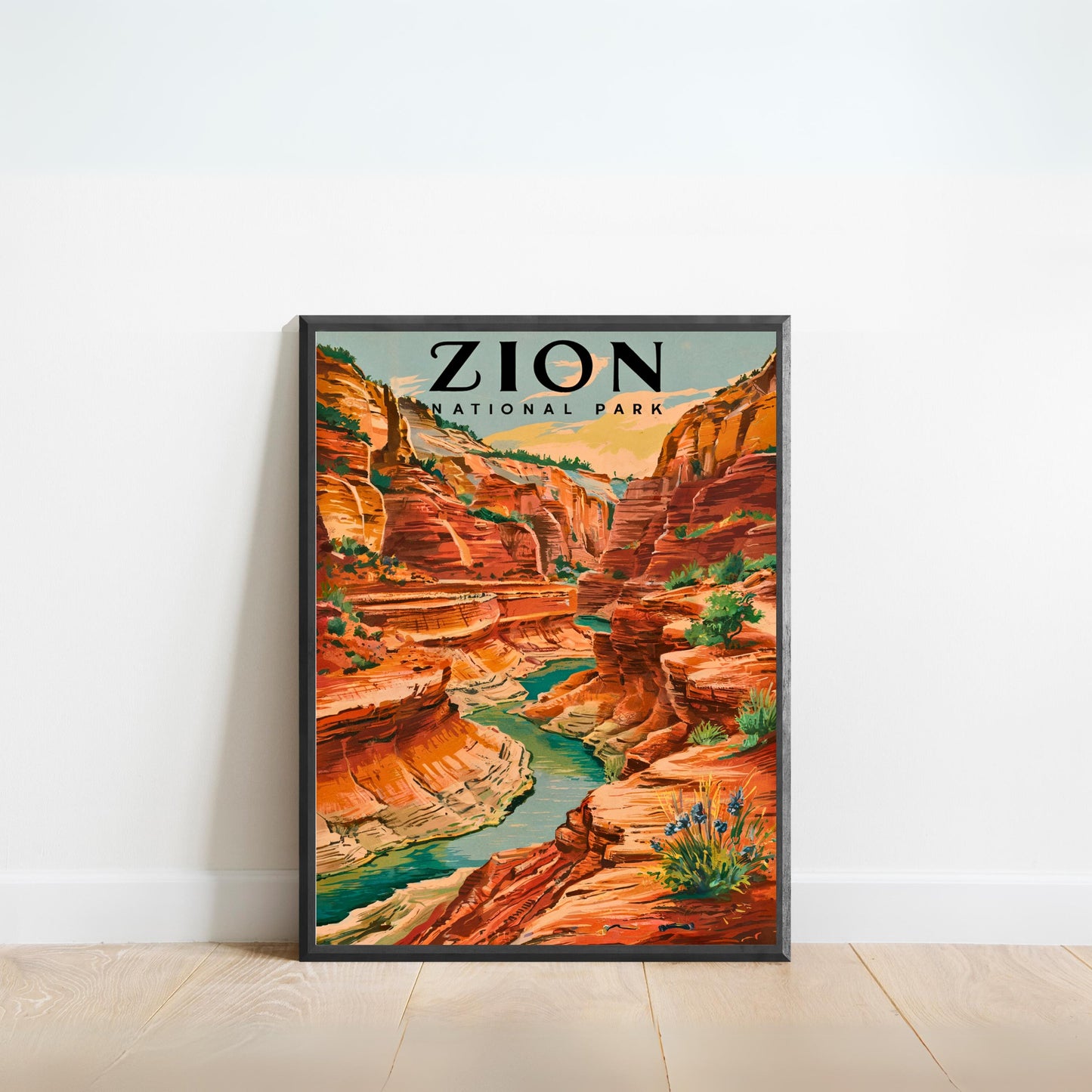 Zion National Park Vintage Travel Poster