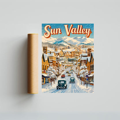 Sun Valley Vintage Travel Poster