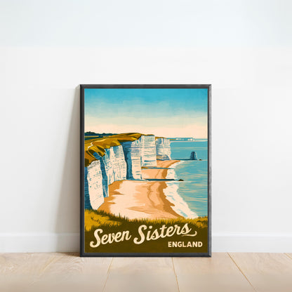 Seven Sisters Vintage Travel Poster