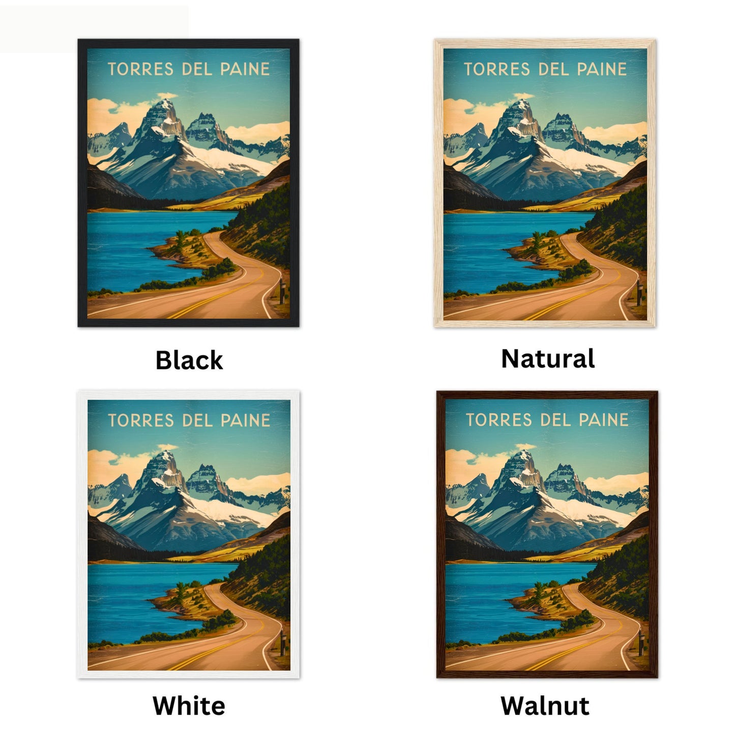 Torres del Paine Vintage Travel Poster - Nature's Majesty