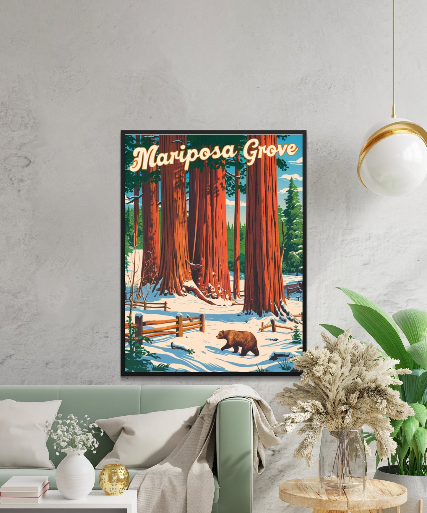 Mariposa Grove Vintage Travel Poster