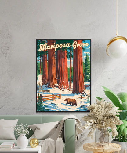 Mariposa Grove Vintage Travel Poster