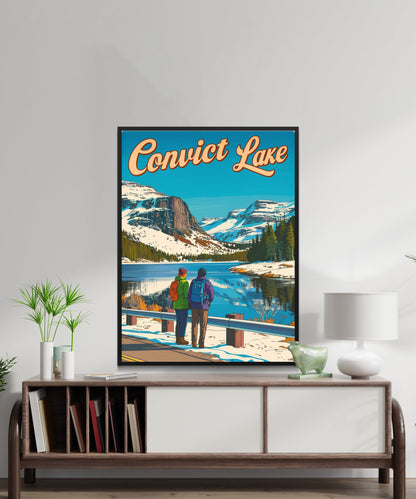 Convict Lake  Vintage Travel Poster