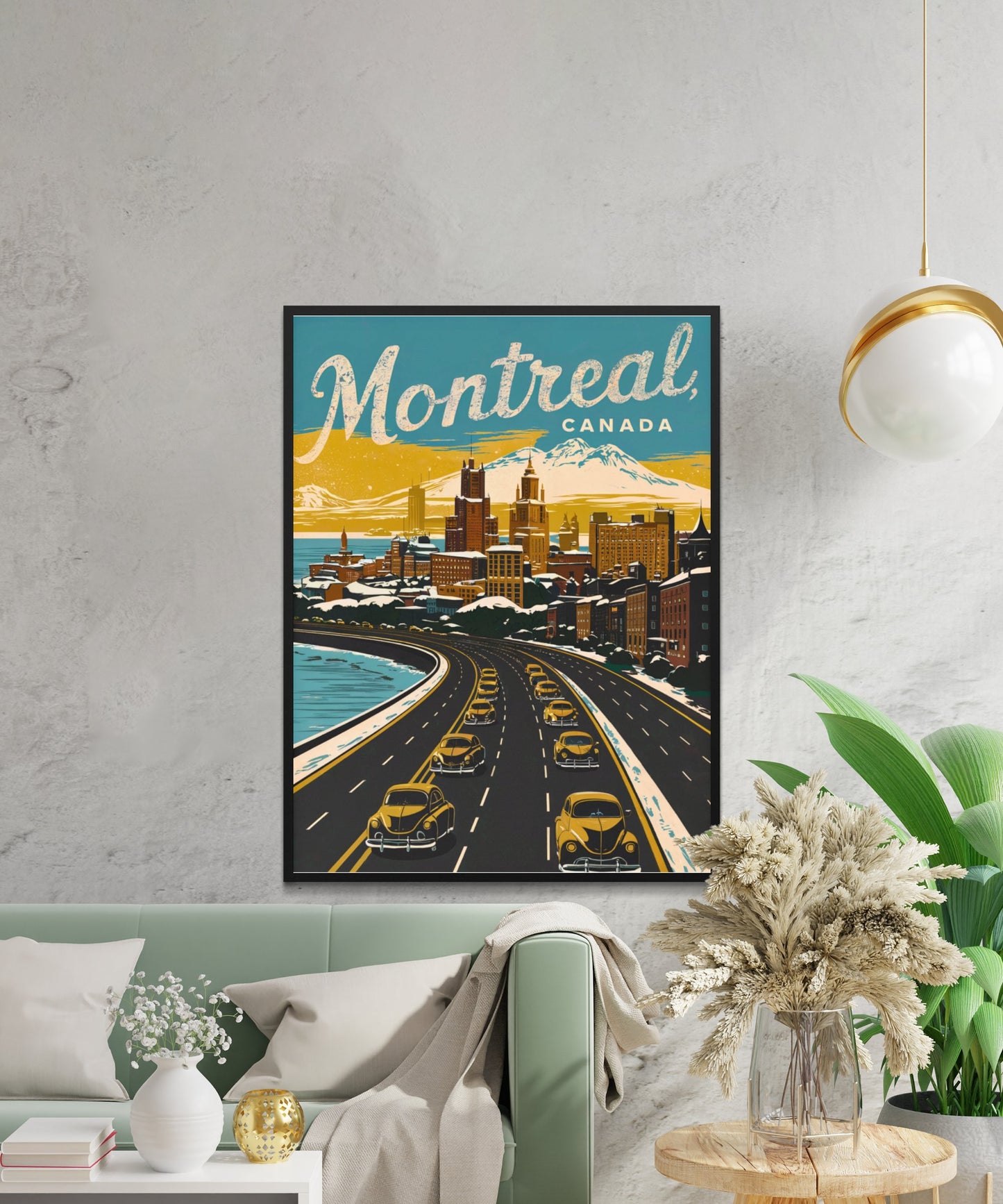 Montreal Vintage Travel Poster - Skyline City