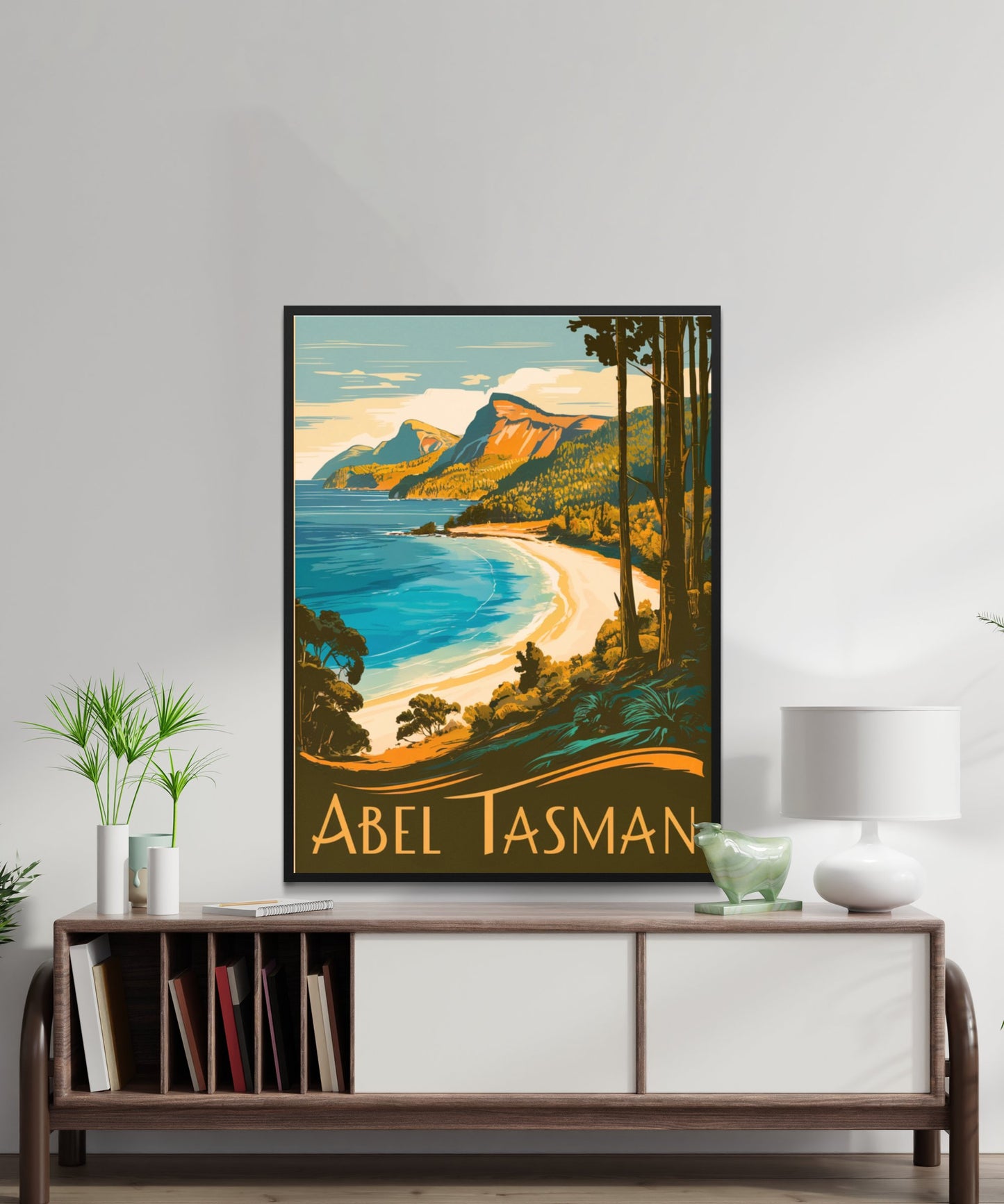 Abel Tasman Park  Vintage Travel Poster