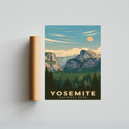 Yosemite Vintage Travel Poster - Majestic Wilderness