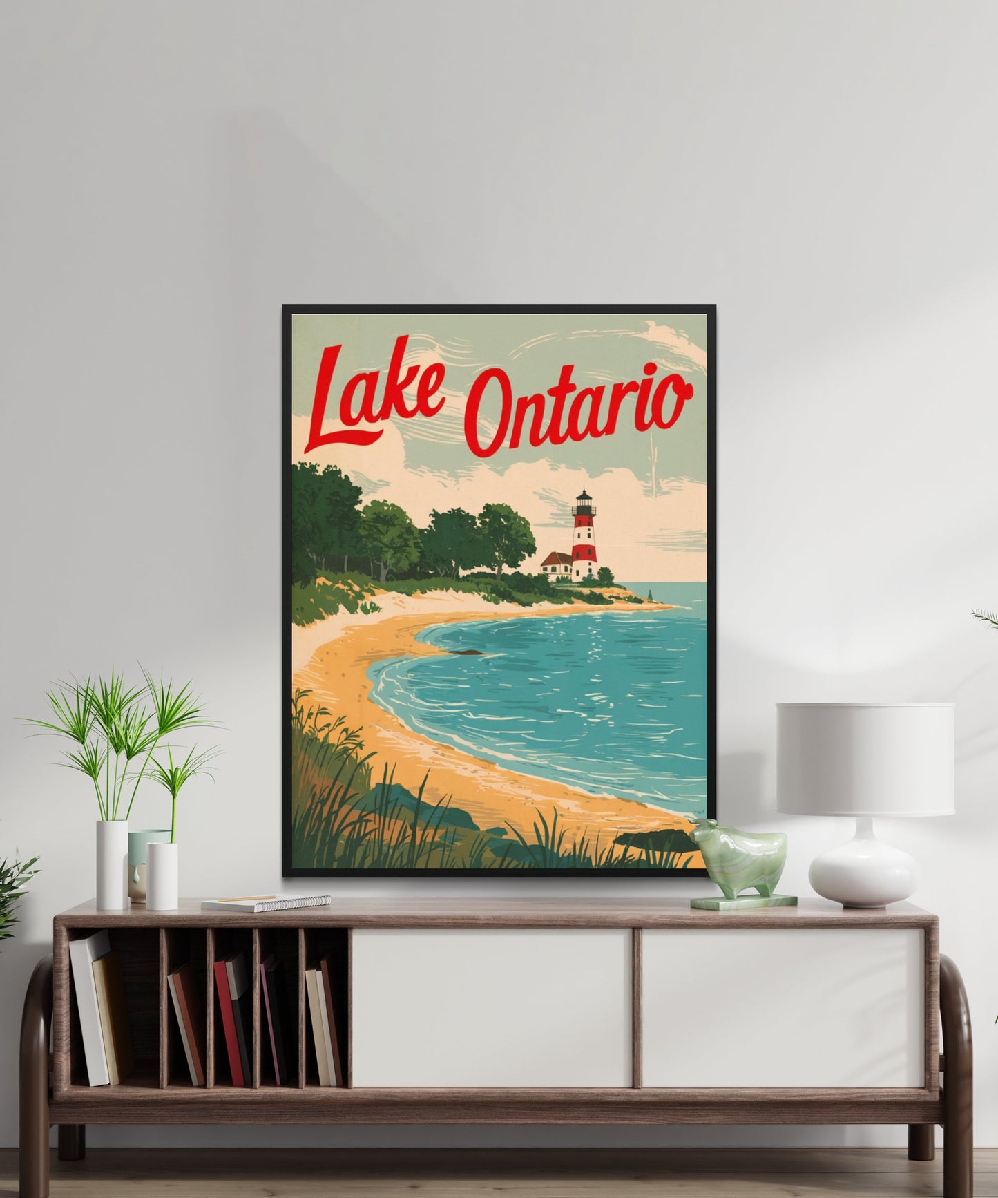 Lake Ontario Vintage Travel Poster - Canadian Waterscape