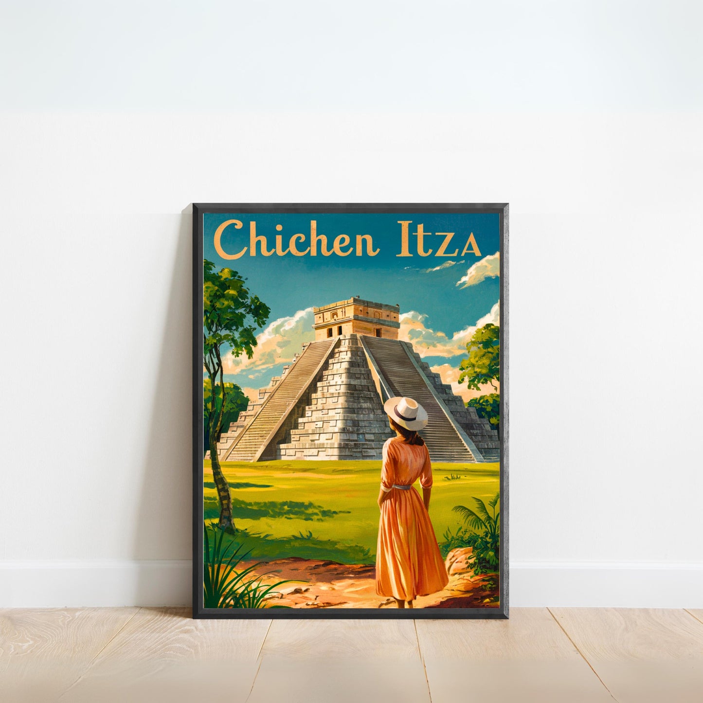 Chichen Itza Vintage Travel Poster - Historical Site