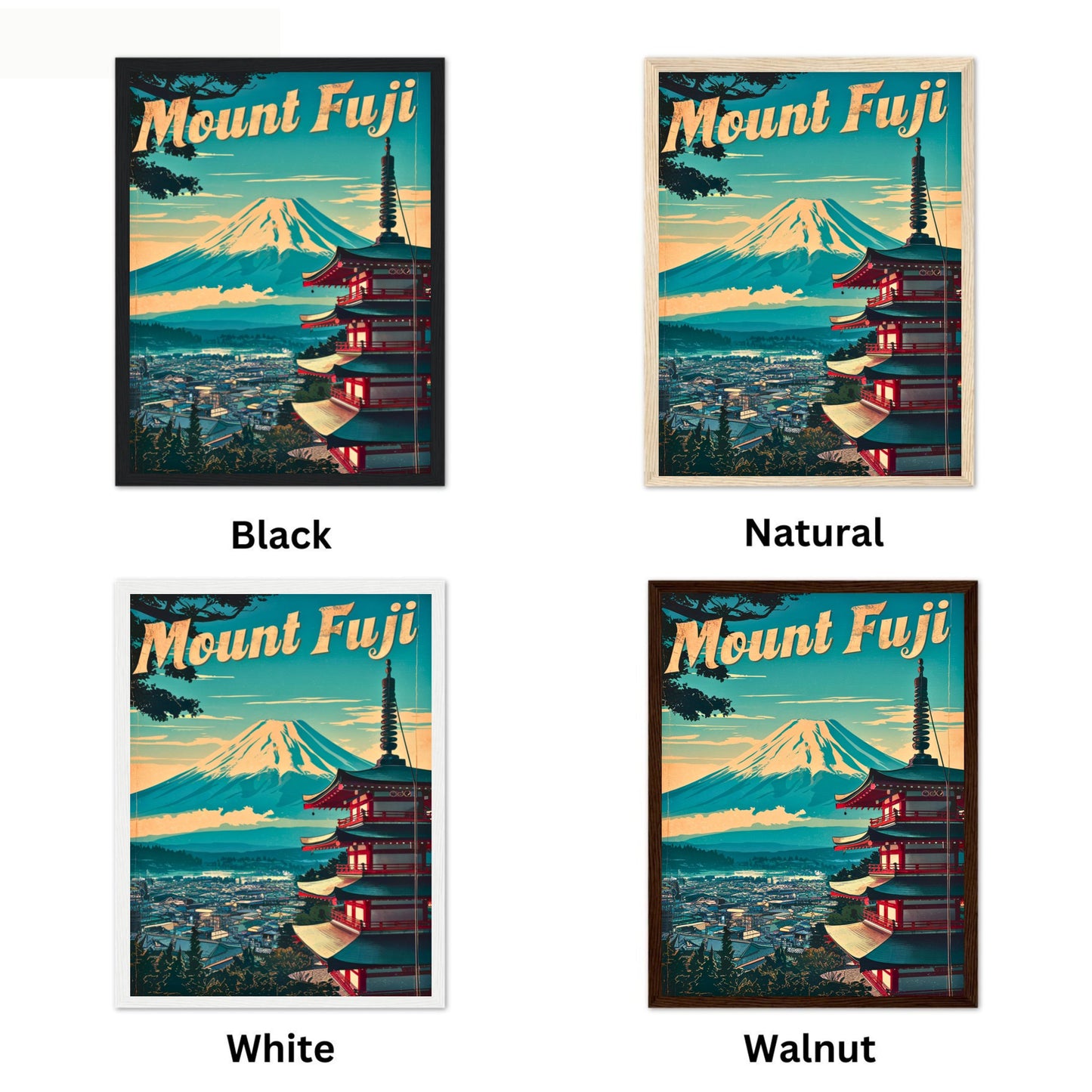 Mount Fuji Vintage Travel Poster - Retro Charm