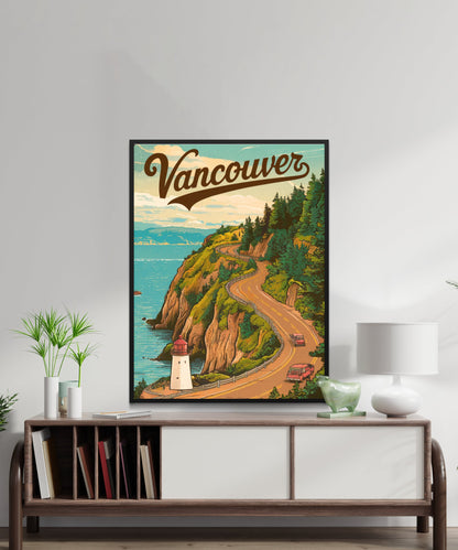 Vancouver Vintage Travel Poster - Pacific Gateway