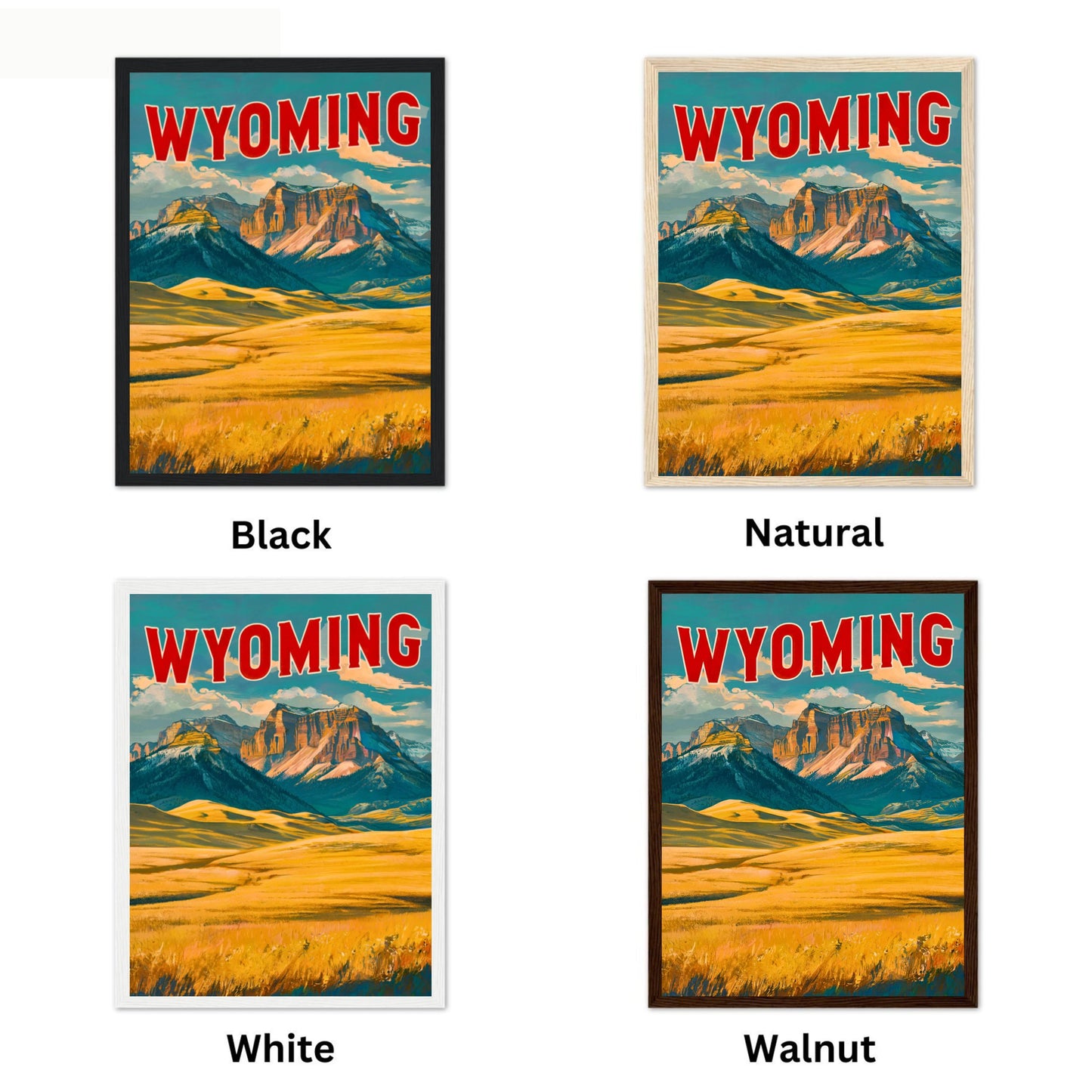 Wyoming  Vintage Travel Poster