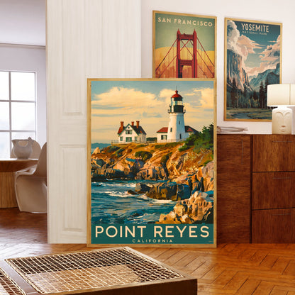 Point Reyes Vintage Travel Poster - Coastal Paradise