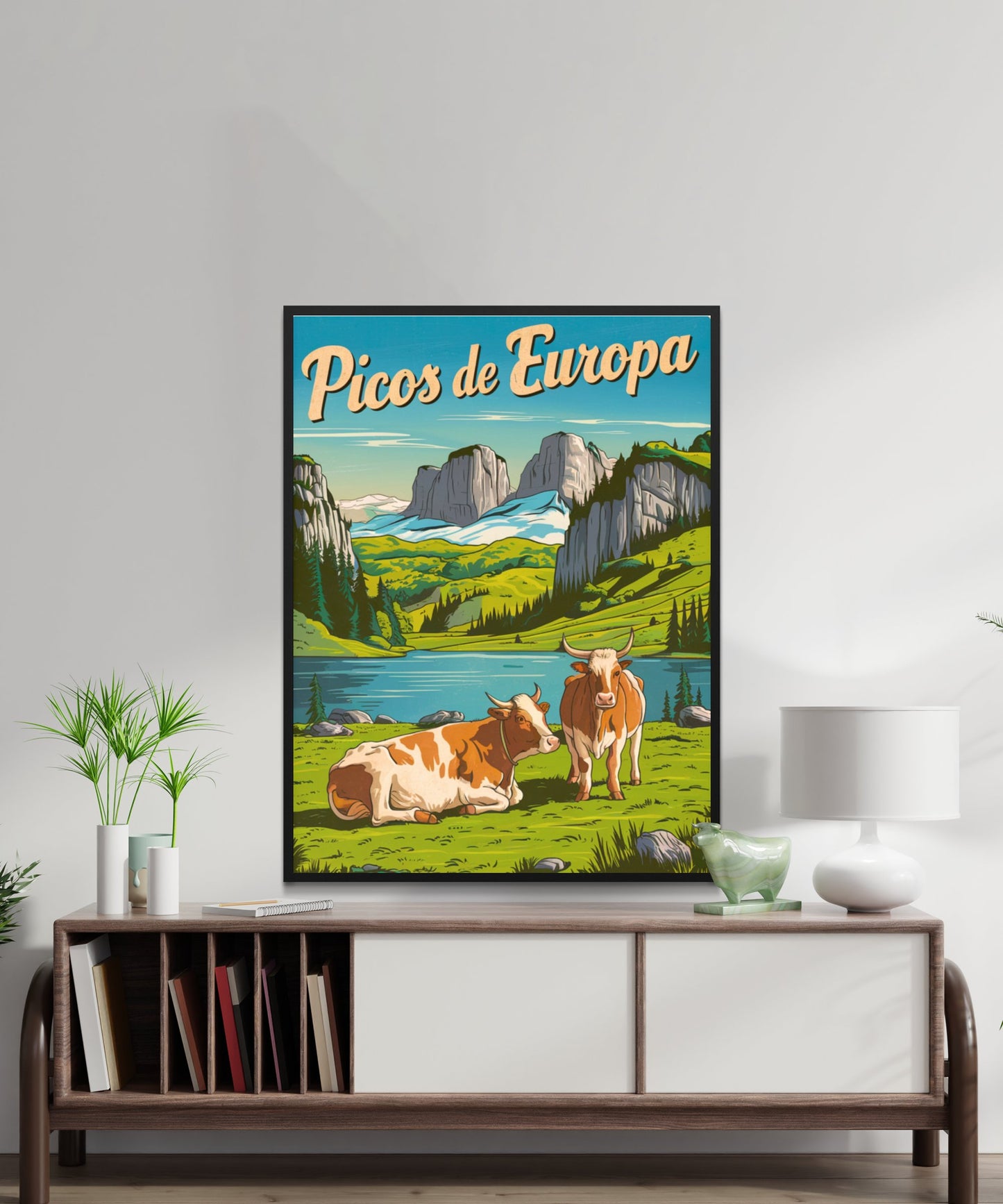 Picos de Europa Vintage Travel Poster