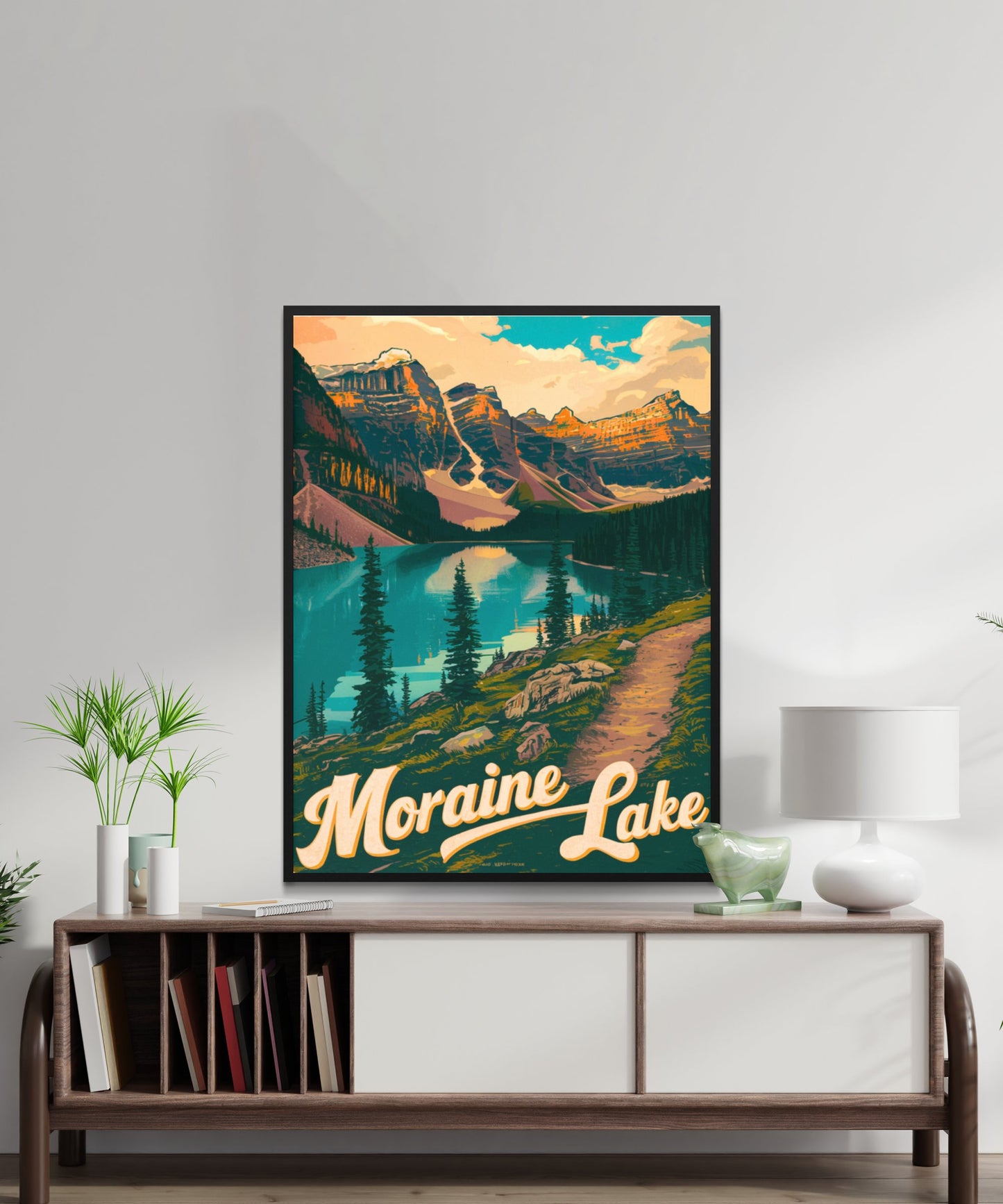 Moraine Lake Vintage Travel Poster