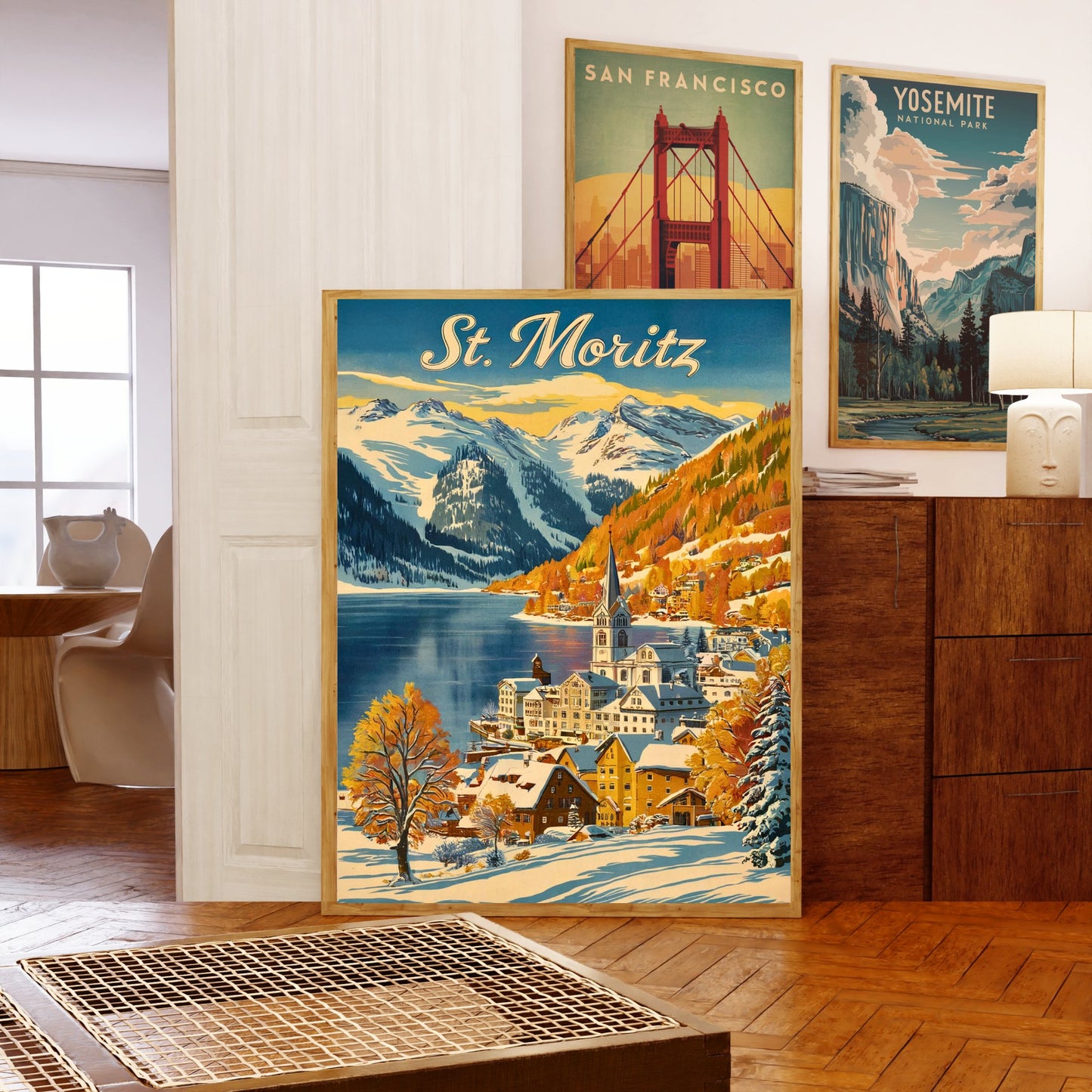 St. Moritz Vintage Travel Poster