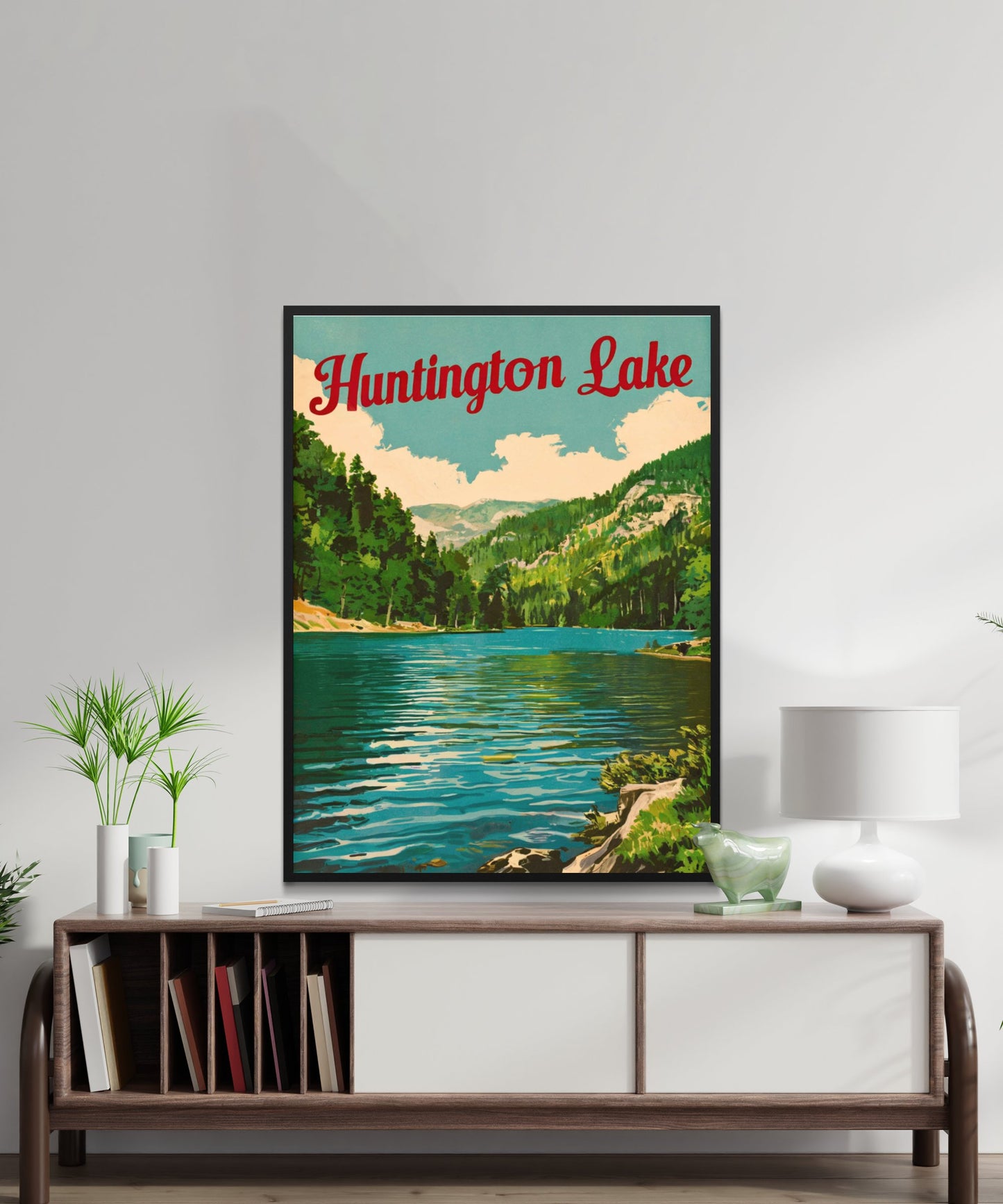 Huntington Lake Vintage Travel Poster