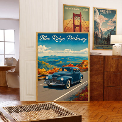 Blue Ridge Parkway Vintage Travel Poster