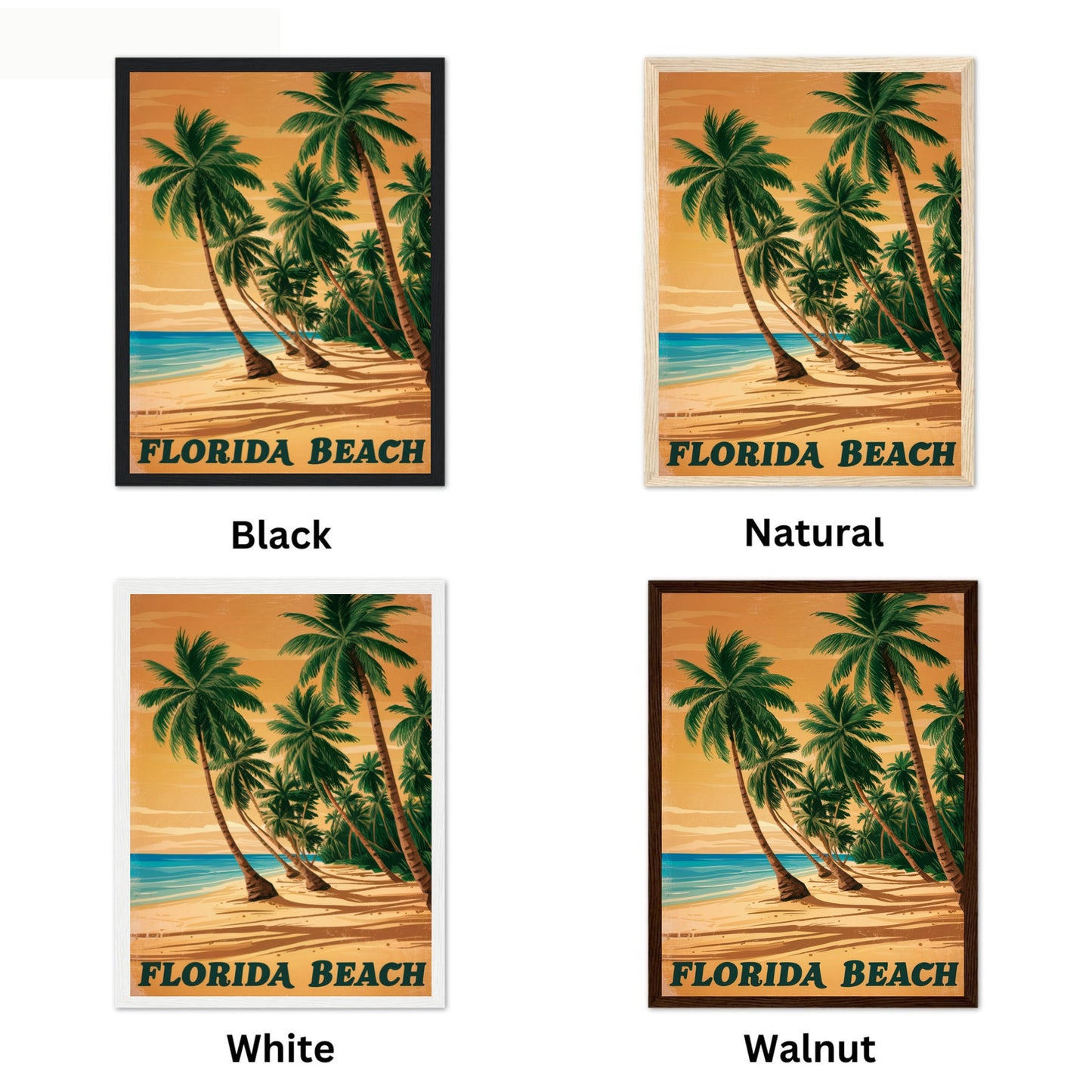 Florida Vintage Travel Poster - Coastal Charms
