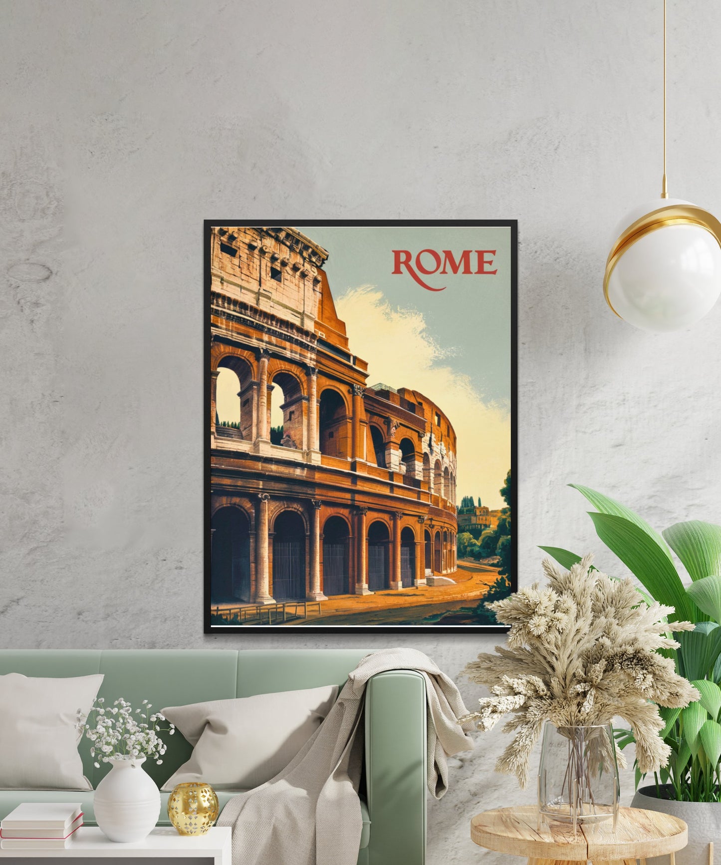 Rome Vintage Travel Poster - Ancient Splendor