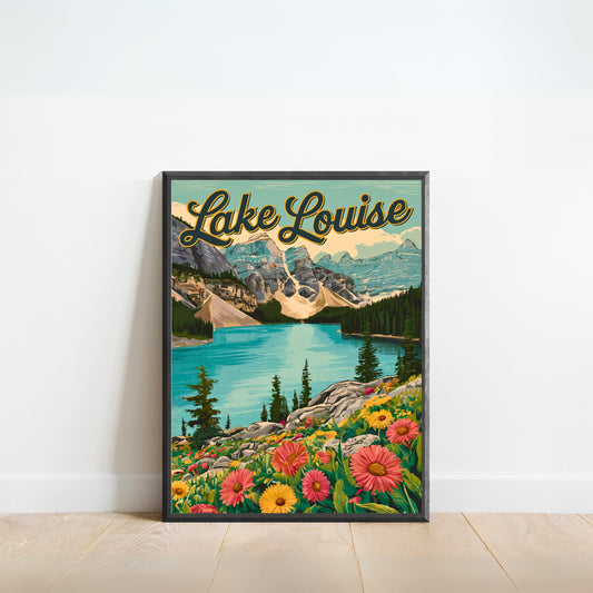 Lake Louise Vintage Travel Poster